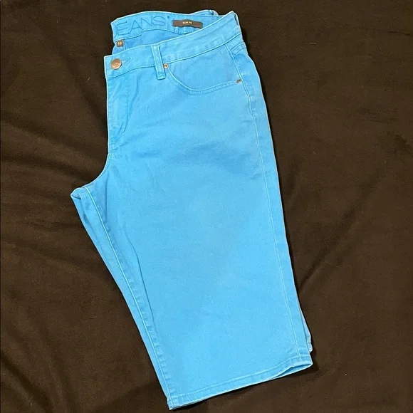 Jag Jeans Vibrant Blue Slim Fit Long Bermuda Short Capri style Size 16 - Picture 5 of 8